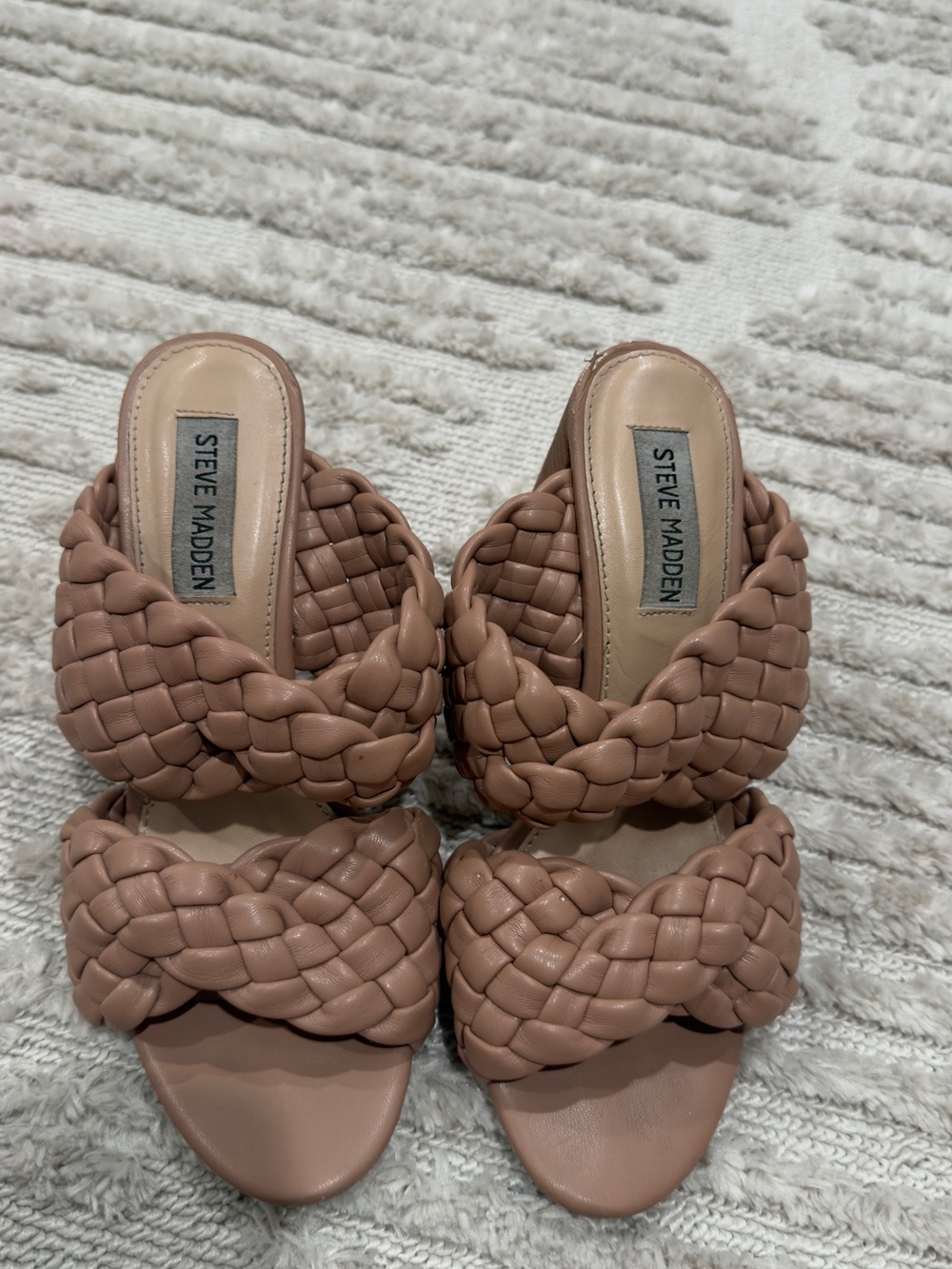 Steve Madden Women’s Braided Slide Sandals in Taupe
